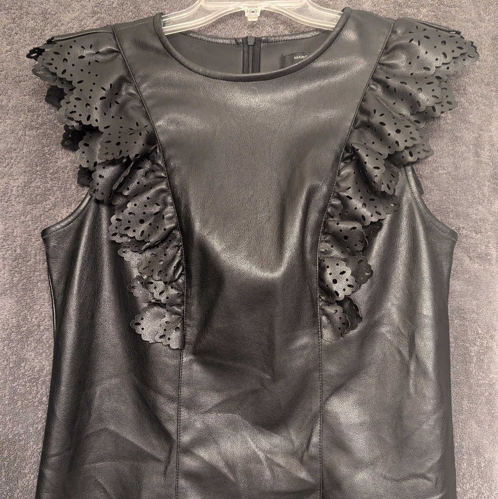 Faux Leather Dress Shirt